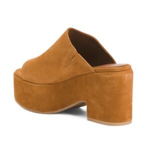 Aquatalia Evonna Dress Suede Platform Mules